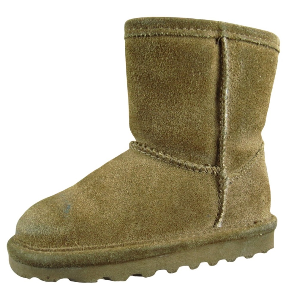 Bearpaw Elle‎ Kids Brown Suede Leather Sheepskin Lined Winter Boots Toddler 8